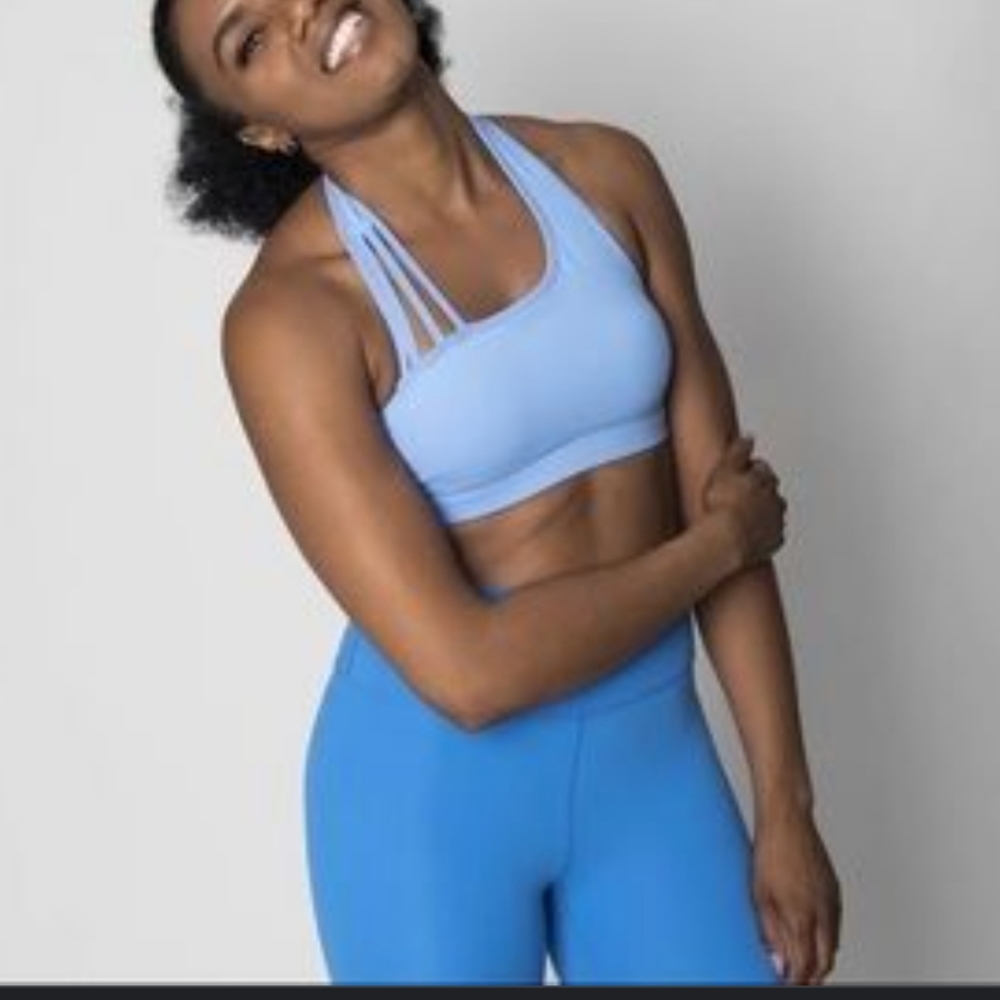 P'tula Alainah Halter bra size small Ice blue